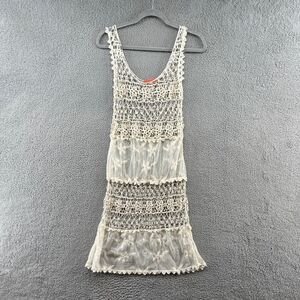 Lulumari crochet cover up dress layering artsy boho lace festival flower beach